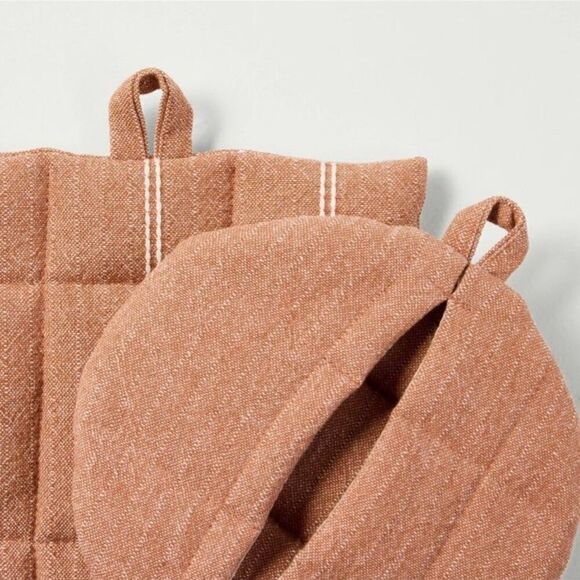 Hearth & Hand Striped Pumpkin Brown Hue Pot Holders - Picture 5 of 6